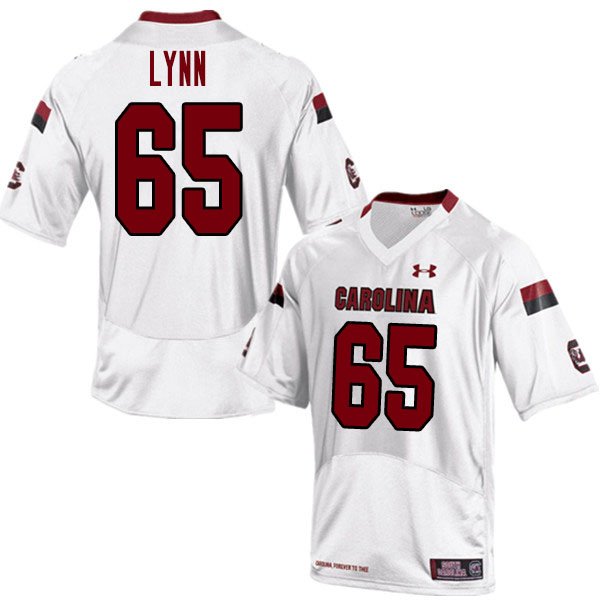 Men #65 Luke Lynn South Carolina Gamecocks College Football Jerseys Sale-White
